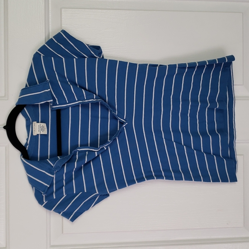 Maurices blue and white striped shirt,  Size small